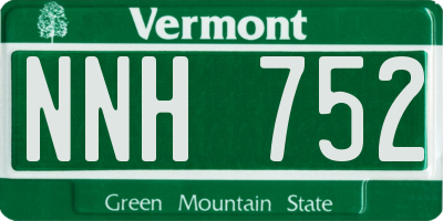 VT license plate NNH752