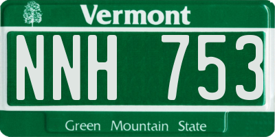 VT license plate NNH753