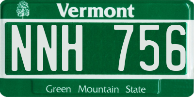 VT license plate NNH756