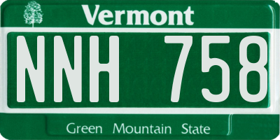 VT license plate NNH758