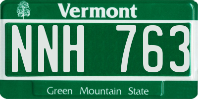 VT license plate NNH763