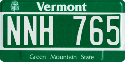 VT license plate NNH765