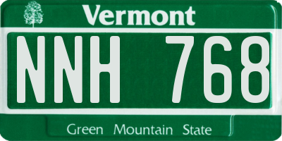 VT license plate NNH768