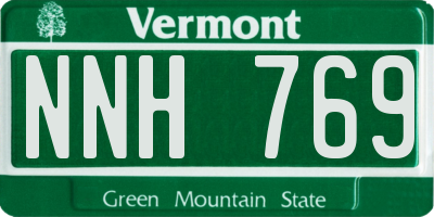VT license plate NNH769