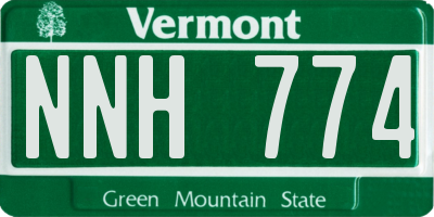 VT license plate NNH774