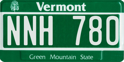 VT license plate NNH780