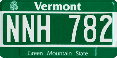 VT license plate NNH782