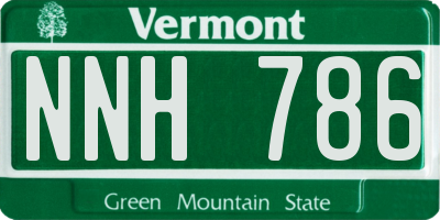 VT license plate NNH786
