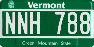 VT license plate NNH788