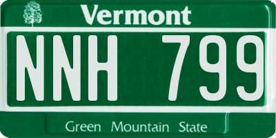 VT license plate NNH799