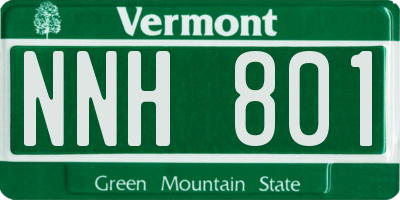 VT license plate NNH801