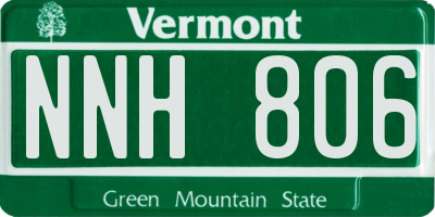 VT license plate NNH806