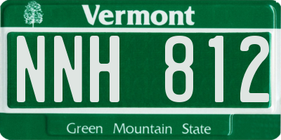 VT license plate NNH812