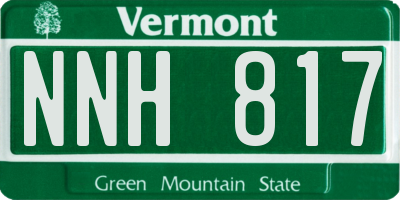 VT license plate NNH817
