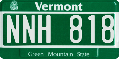 VT license plate NNH818