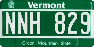 VT license plate NNH829