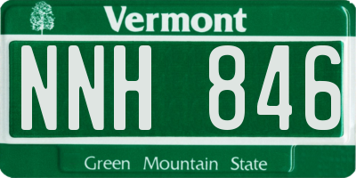 VT license plate NNH846