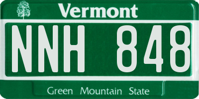 VT license plate NNH848