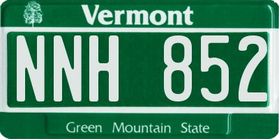 VT license plate NNH852