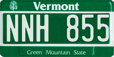 VT license plate NNH855