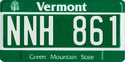 VT license plate NNH861