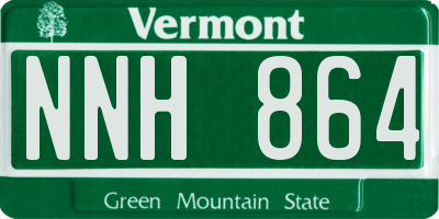 VT license plate NNH864