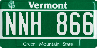 VT license plate NNH866