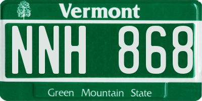 VT license plate NNH868