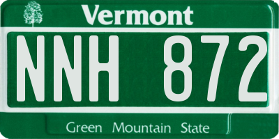 VT license plate NNH872