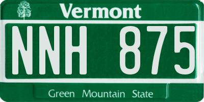 VT license plate NNH875
