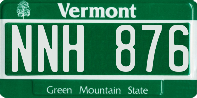 VT license plate NNH876