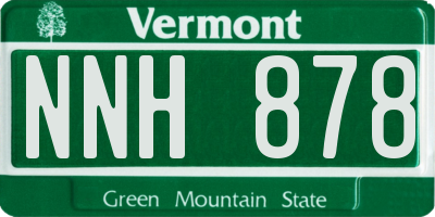 VT license plate NNH878