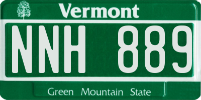 VT license plate NNH889