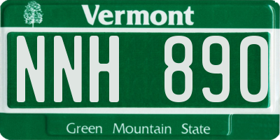 VT license plate NNH890