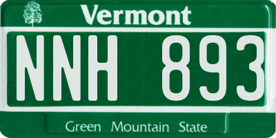 VT license plate NNH893
