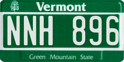 VT license plate NNH896