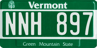 VT license plate NNH897