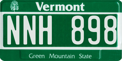VT license plate NNH898