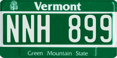 VT license plate NNH899