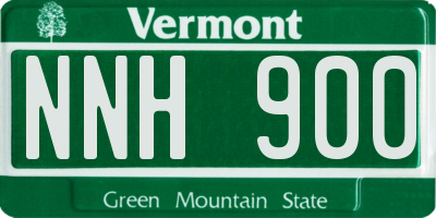 VT license plate NNH900