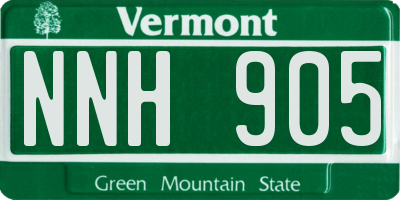 VT license plate NNH905