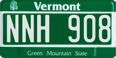 VT license plate NNH908