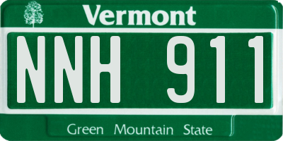 VT license plate NNH911