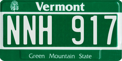 VT license plate NNH917