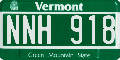 VT license plate NNH918