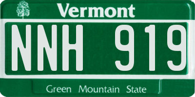 VT license plate NNH919