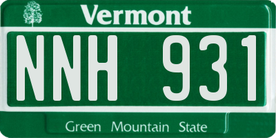 VT license plate NNH931