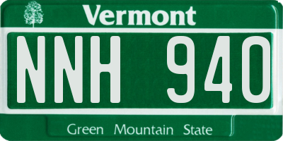 VT license plate NNH940