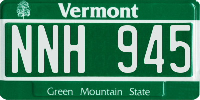 VT license plate NNH945