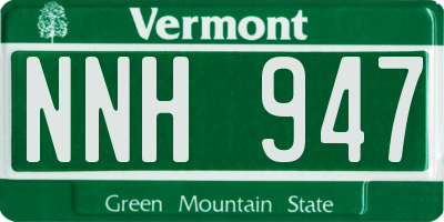 VT license plate NNH947